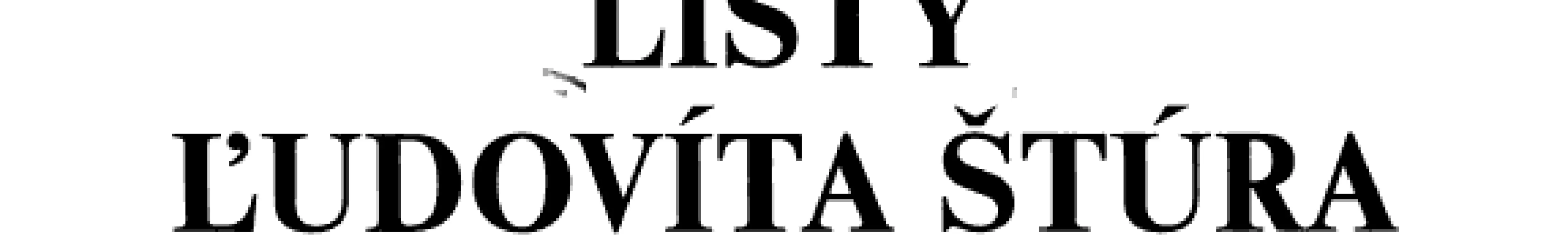 Listy Ľudovíta Štúra IV